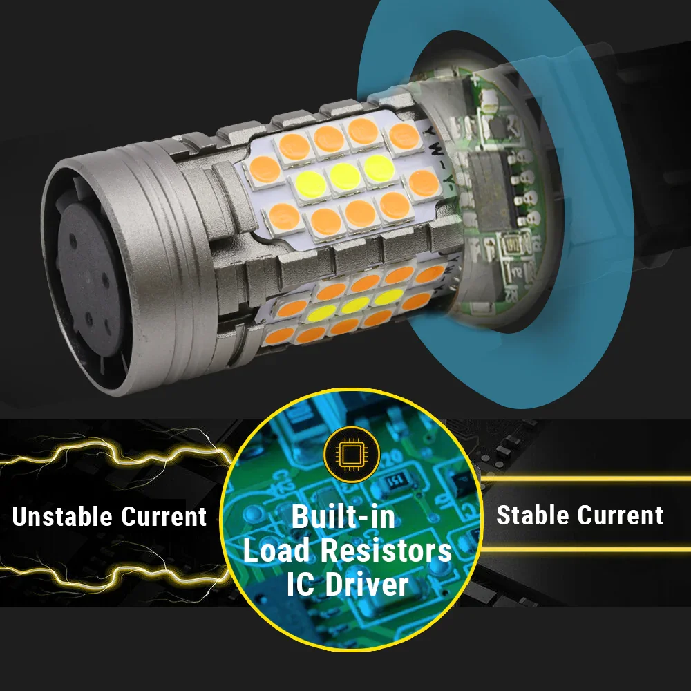 All-in-One CANBUS LED Switchback for front Turn Signal Light Bulbs - Image 9