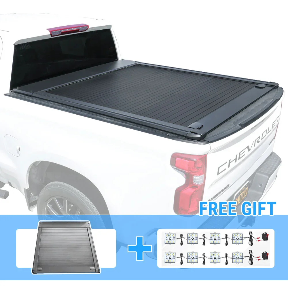 Explore Starter Kit - MR Retractable PRO Tonneau Cover + 8 Pcs Truck Bed Light Kit