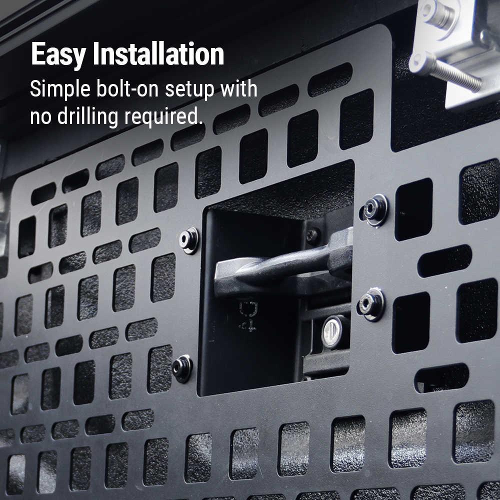 2 pcs Ford F-150 Stainless Steel Bedside Mounting Molle Panels - Image 6