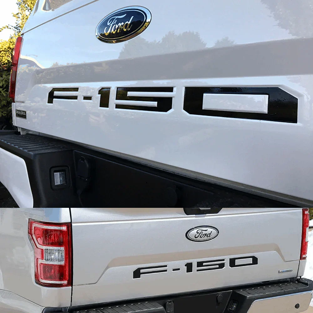 For 2018 F-150 Plastic Tailgate Vinyl Letter Inserts Sticker Black F150 Letter Decal - Image 6