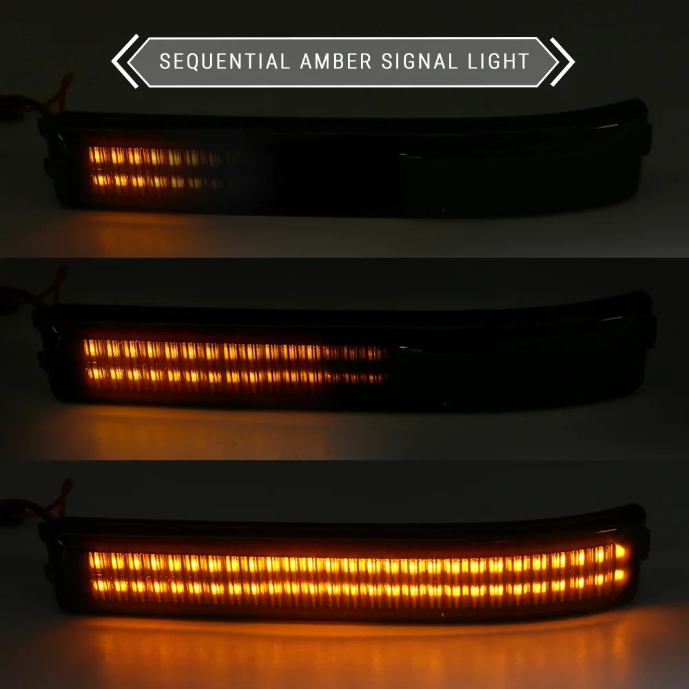 Smoked Sequential LED Side View Mirror Turn Signal Light for 2009-2014 Ford F-150 - Image 3
