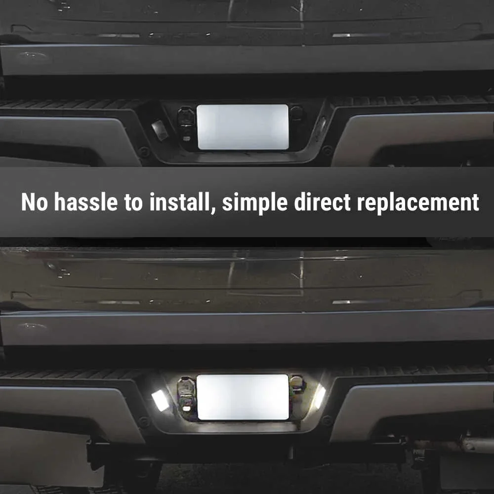 Ford F-250/F-350 White LED Tag License Plate Light Assembly (Clear Lens) - Image 7