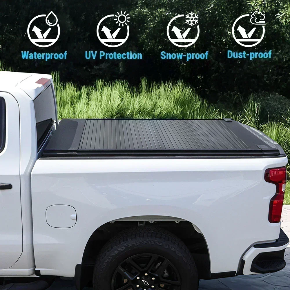 GMC Sierra 1500 (5.8ft Bed) Enhanced MB Retractable Hard Tonneau Cover - Image 12