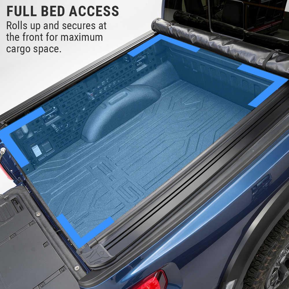 Silverado 1500 Soft Roll-Up Tonneau Cover With T-Slot Channel - Image 9