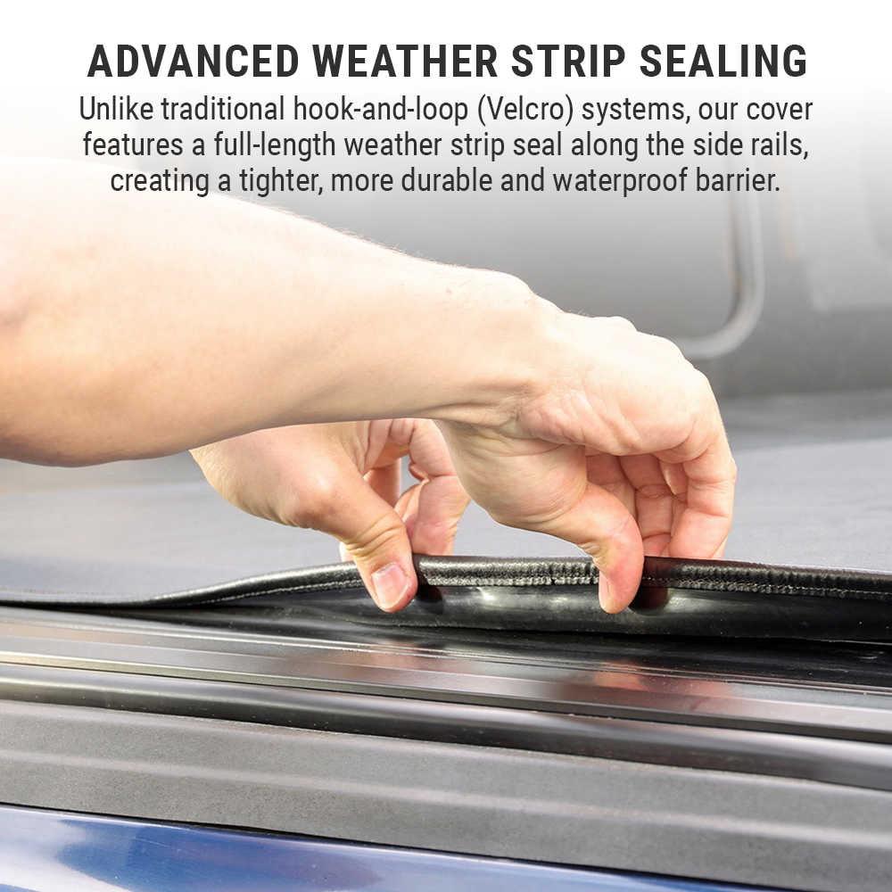 Silverado 1500 Soft Roll-Up Tonneau Cover With T-Slot Channel - Image 11