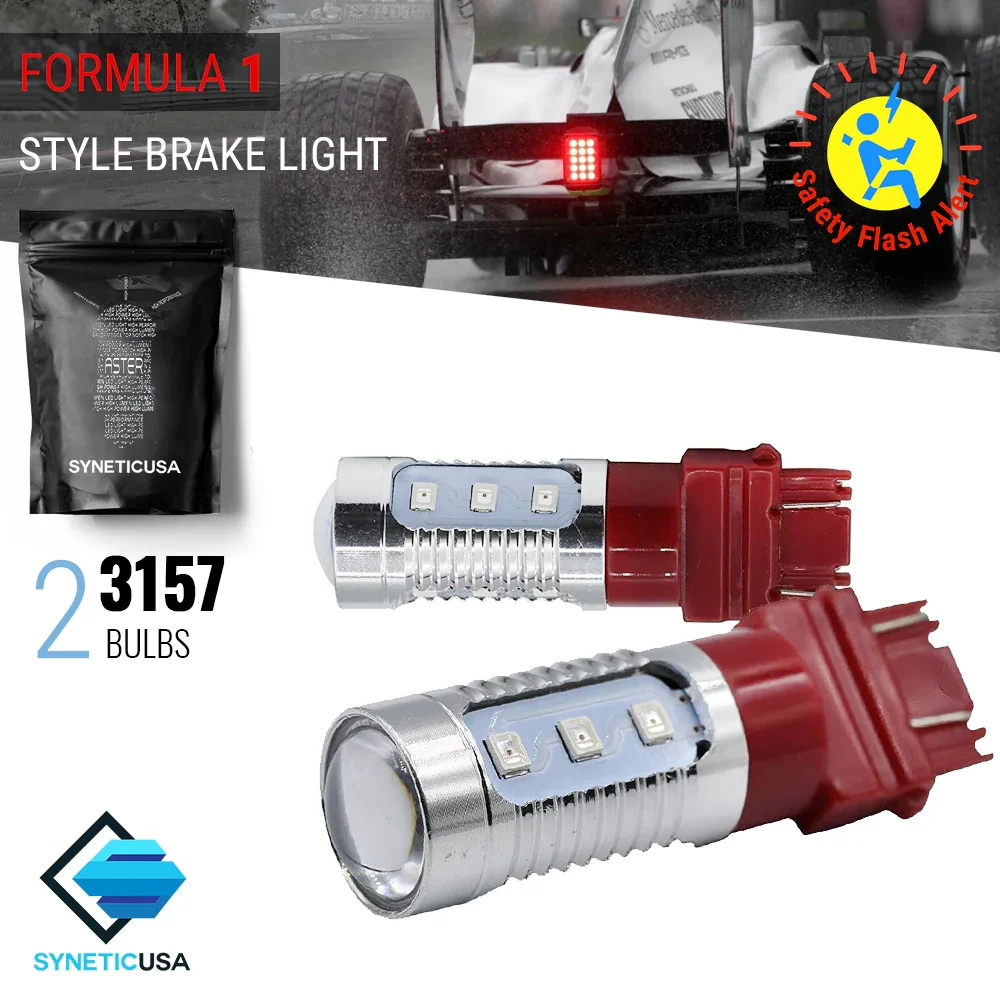 High Power White Red Amber LED Strobe Light Bulb for Brake Tail Stop Parking Light - Image 10