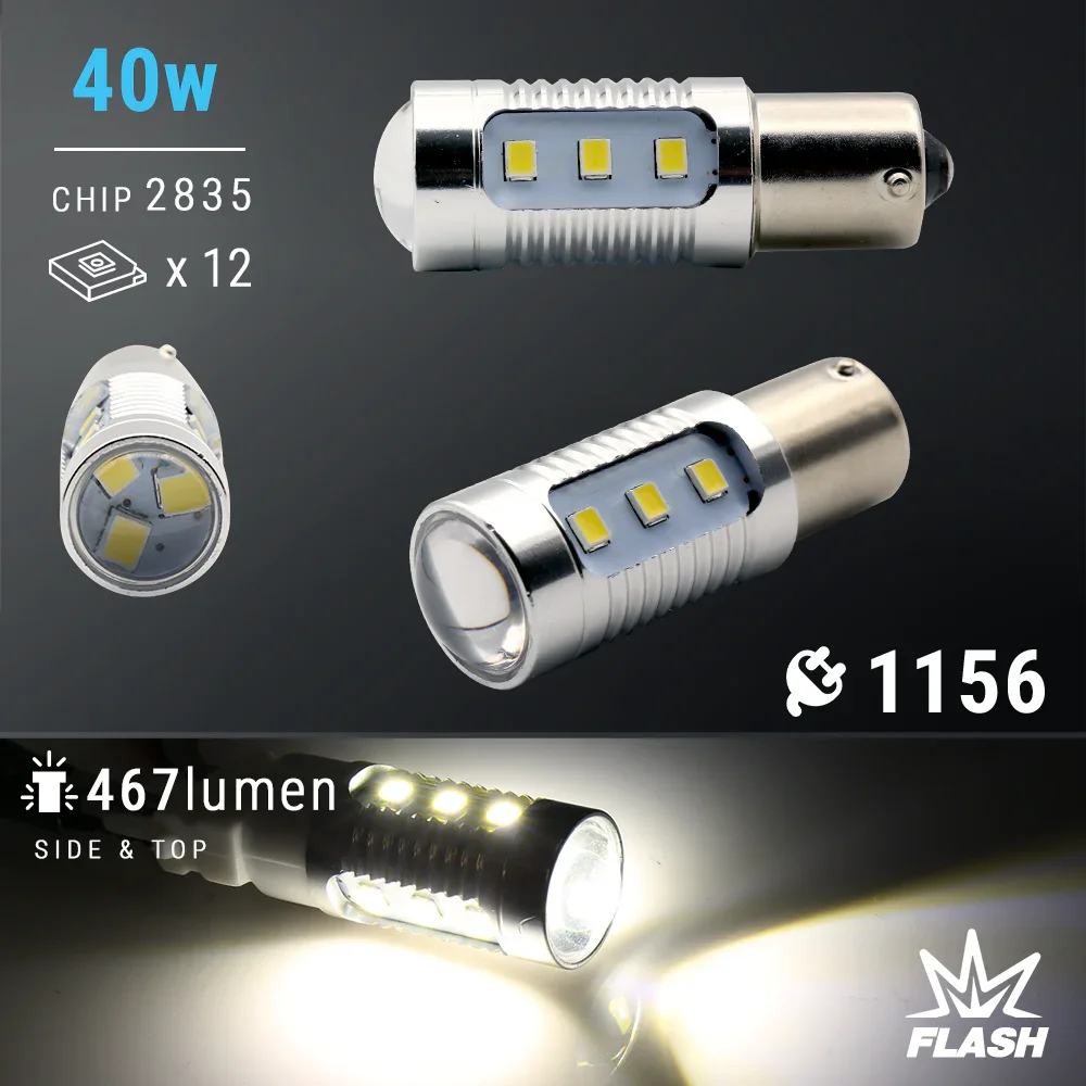 High Power White Red Amber LED Strobe Light Bulb for Brake Tail Stop Parking Light - Image 11