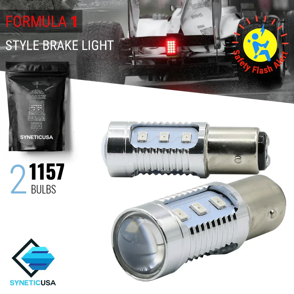 High Power White Red Amber LED Strobe Light Bulb for Brake Tail Stop Parking Light - Image 13