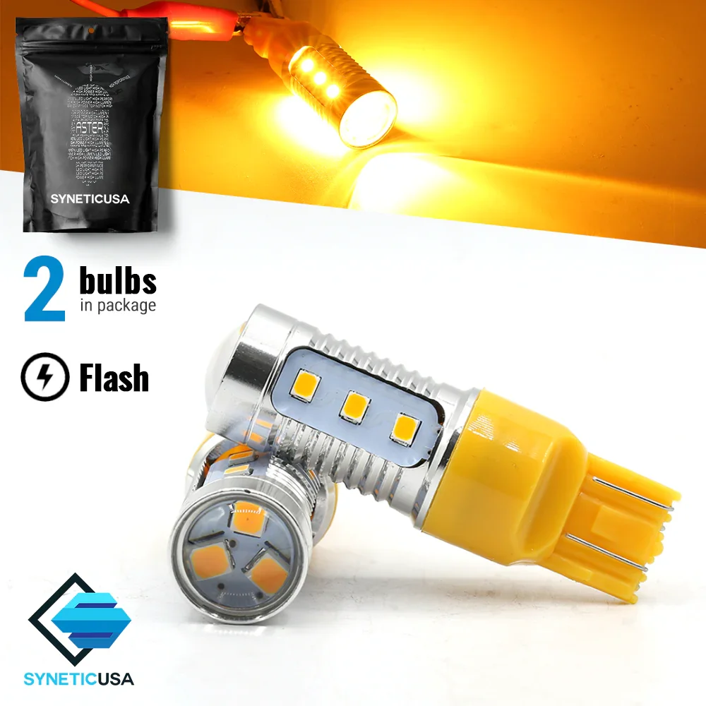 High Power White Red Amber LED Strobe Light Bulb for Brake Tail Stop Parking Light - Image 15