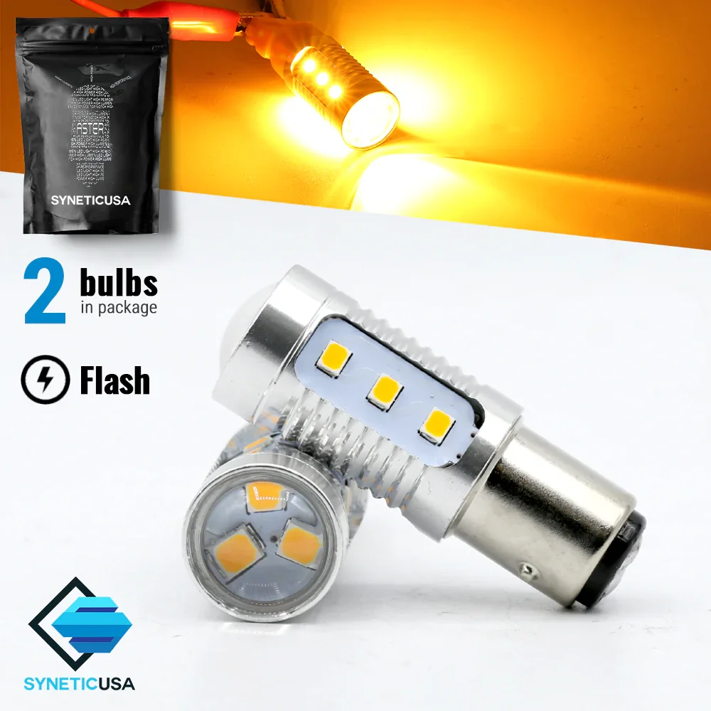 High Power White Red Amber LED Strobe Light Bulb for Brake Tail Stop Parking Light - Image 16