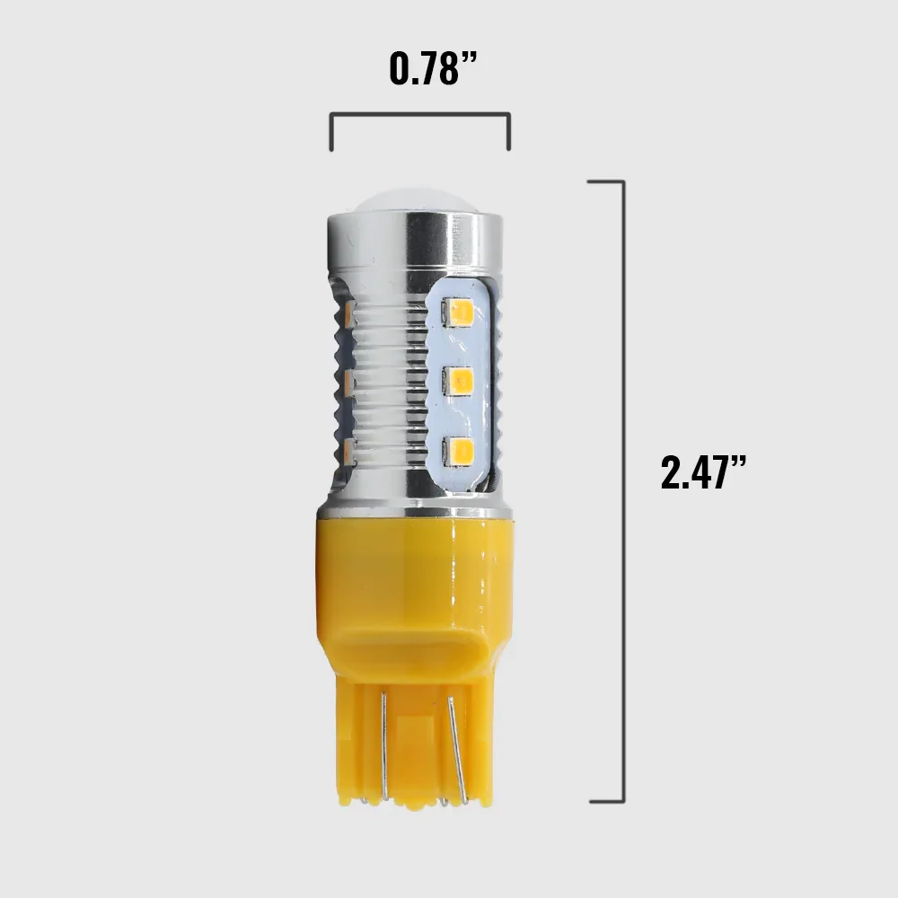 High Power White Red Amber LED Strobe Light Bulb for Brake Tail Stop Parking Light - Image 4