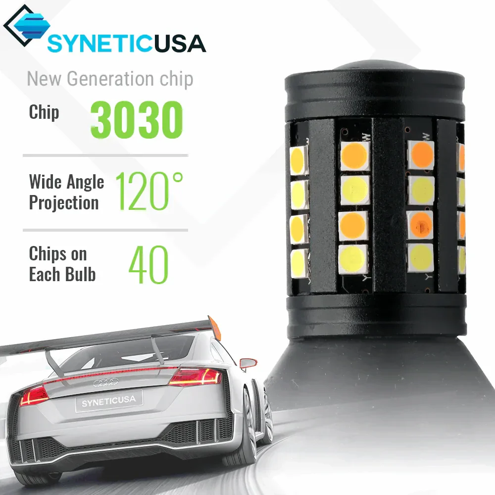 [3rd Gen] Built-in Resistor CANBUS LED Switchback Light Bulbs for Front Turn Signal Light - Image 3