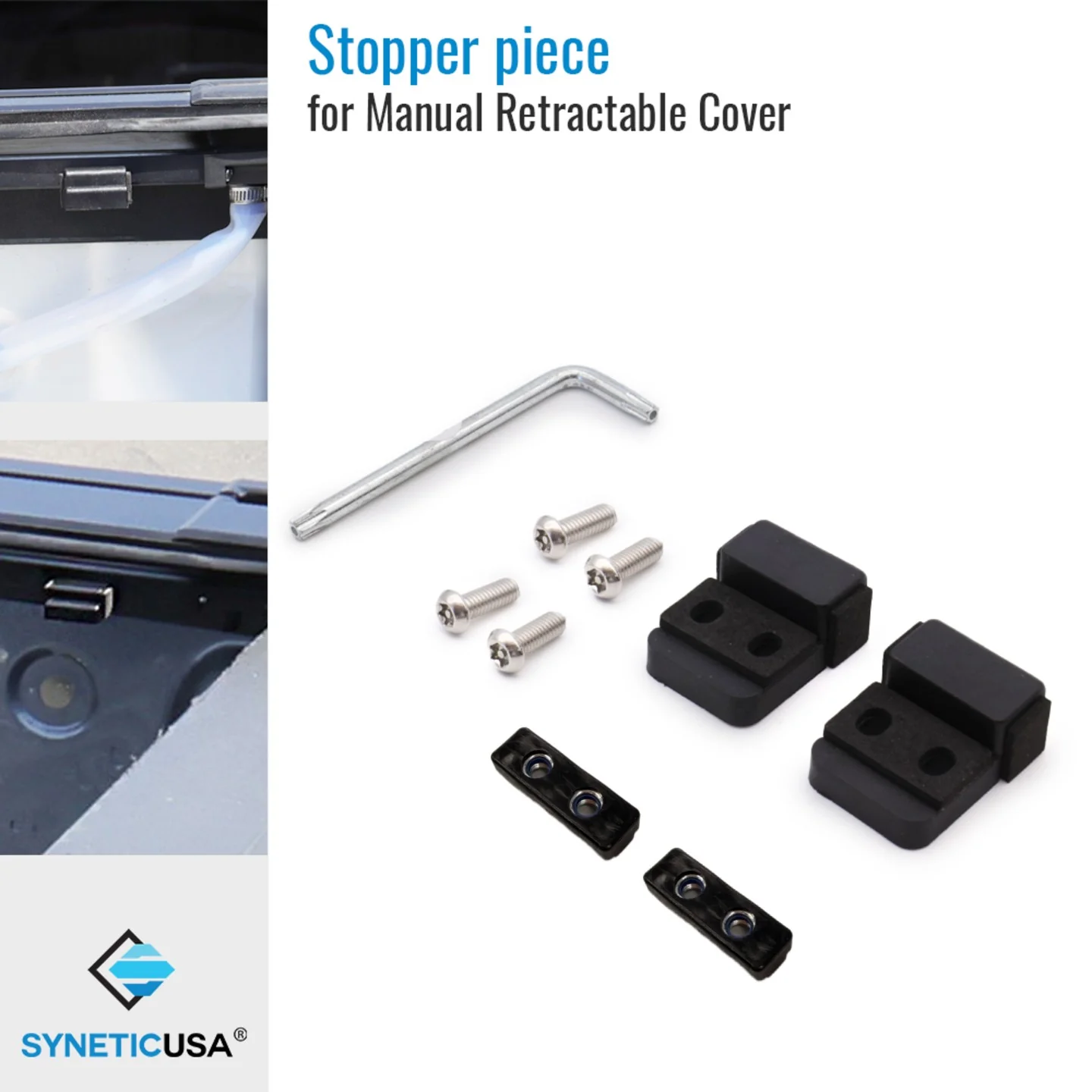 2 pcs Plastic Stopper Block for MB / MR Retractable Tonneau Cover