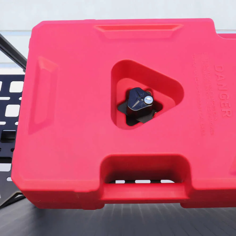 Plastic Portable Spare Gallon / Liter Fuel Tank Gas Container, Red - Image 6