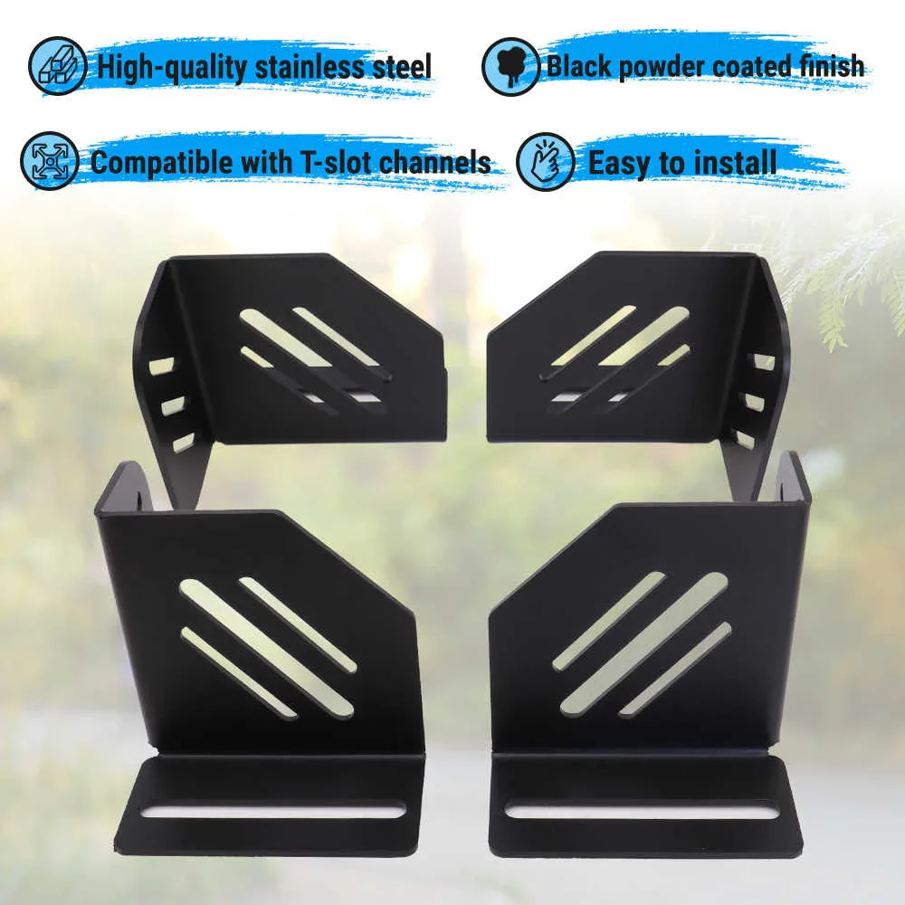 Powder Coated Stainless Steel Corner Bracket (Compatible With T-Slot Channel) - Image 3