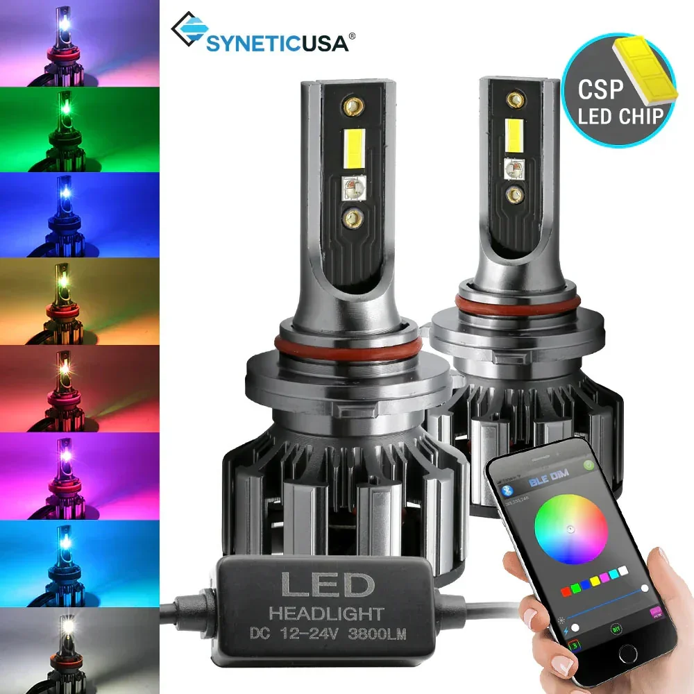 RGB LED CSP Headlight Fog Light Kit + Bluetooth Phone Control (9005 9006 H4 H7 H11) - Image 11