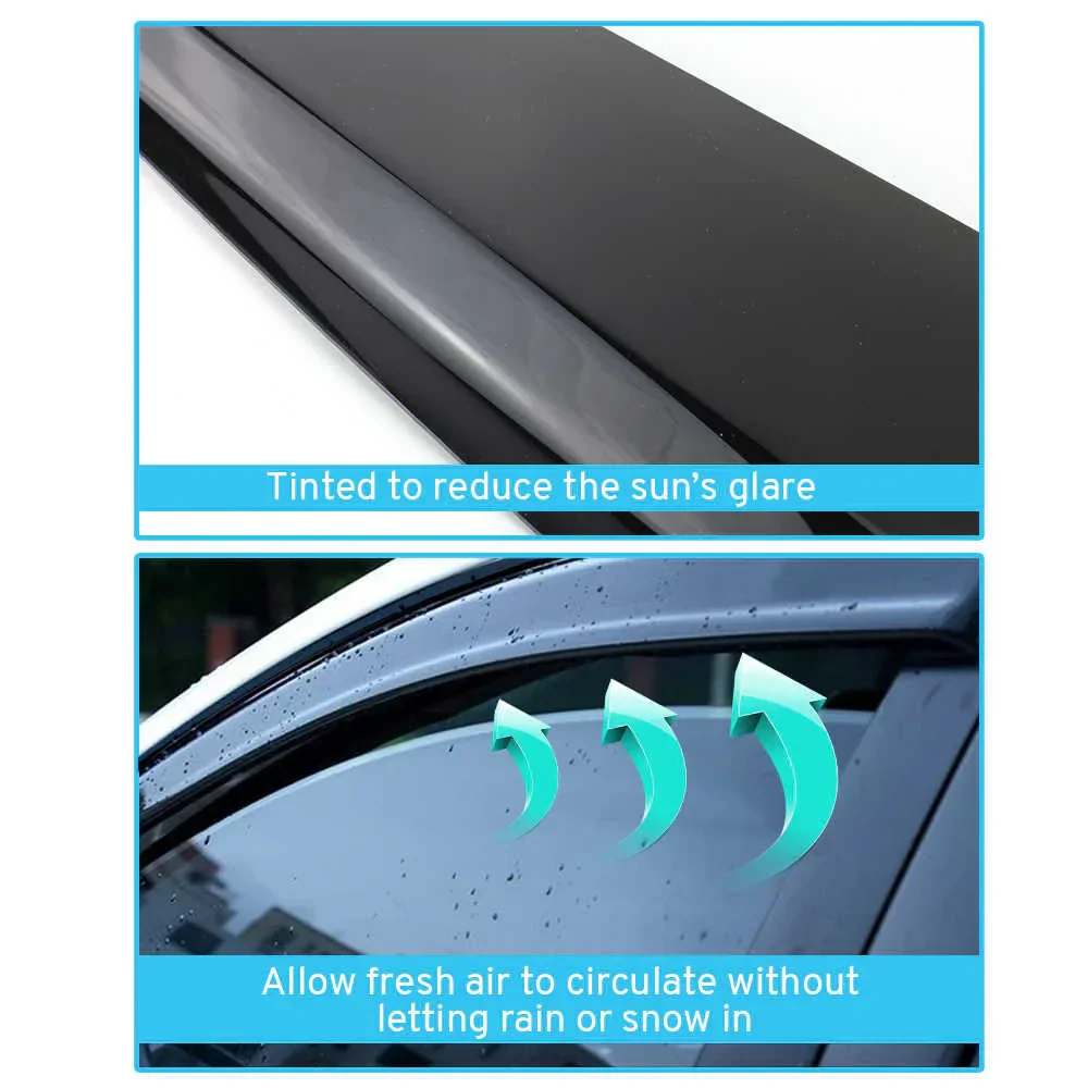 Smoke Window Visor For 2009 - 2018 RAM 1500 Crew Cab - Image 3