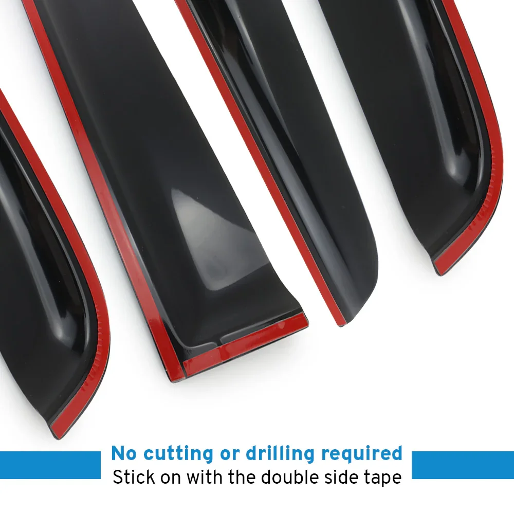 Smoke Window Visor For 2015 - 2017 Ford F-150 Crew Cab - Image 2