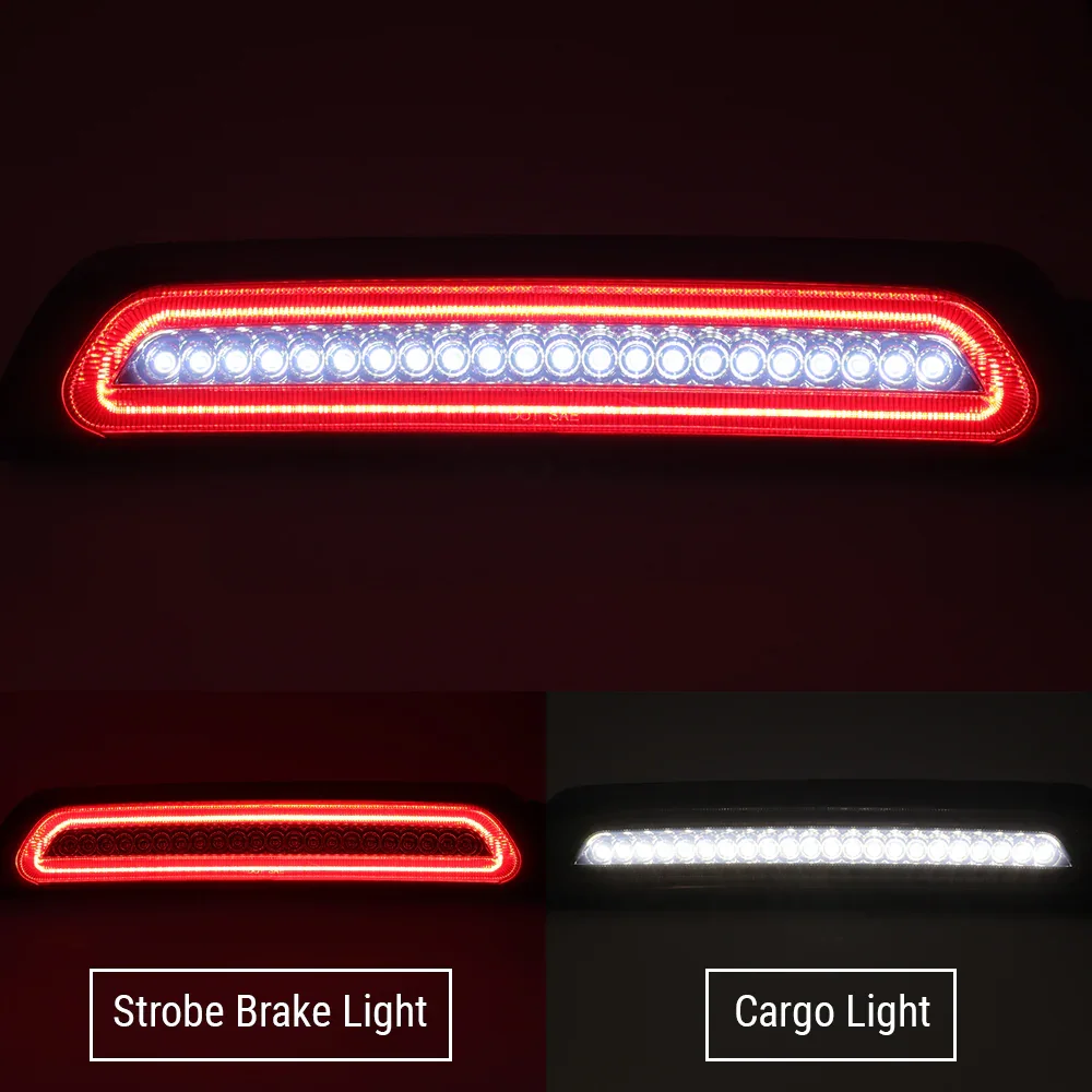 Smokes Lens LED 3rd Brake Light for 2007-2021 Tundra Rear Cargo Lamp (Strobe on Red) - Image 2