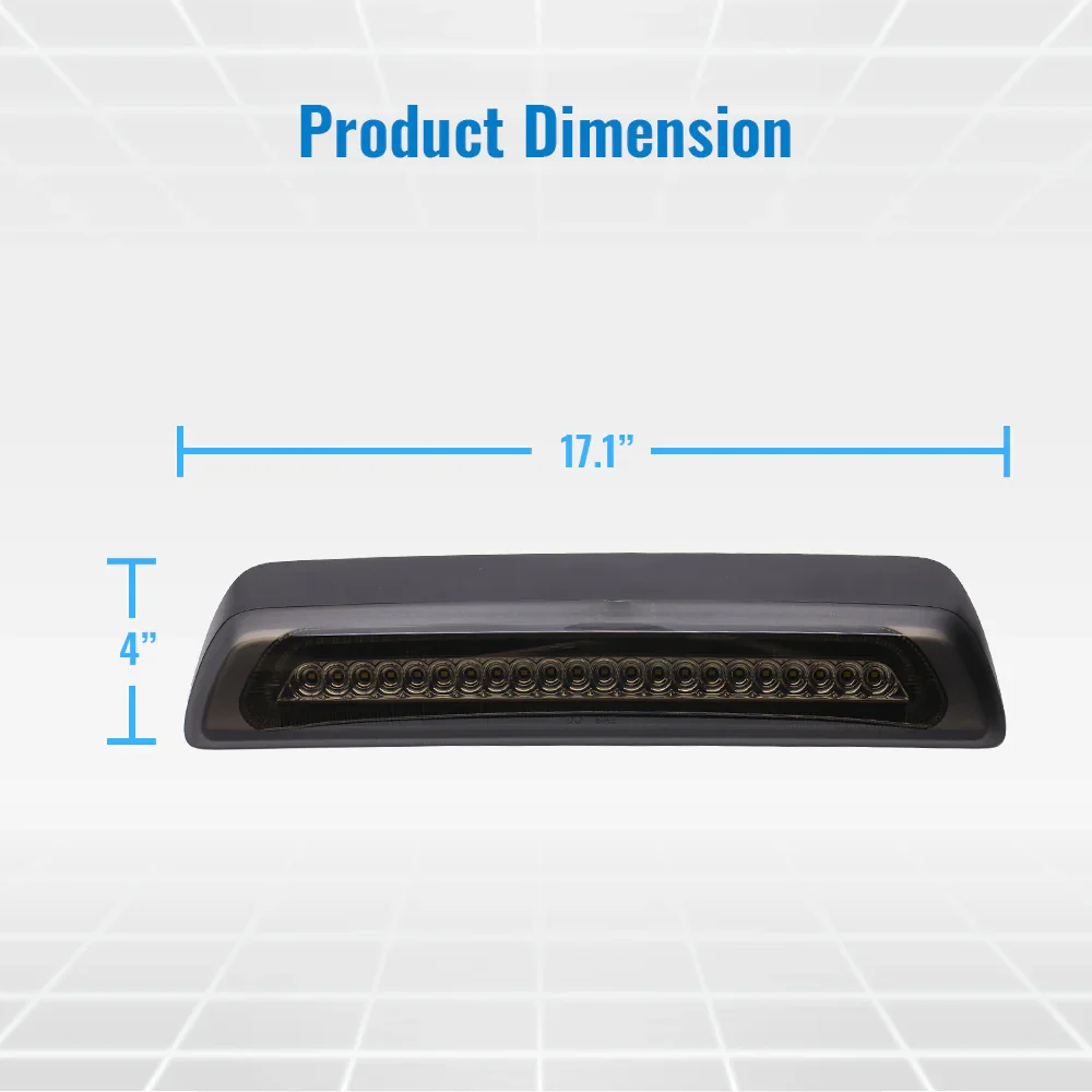 Smokes Lens LED 3rd Brake Light for 2007-2021 Tundra Rear Cargo Lamp (Strobe on Red) - Image 6