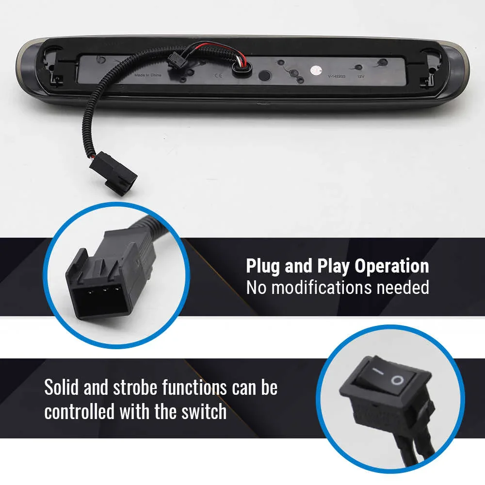 Smokes Lens LED 3rd Brake Light for 2007-2013 Silverado (w/ Flash Option) - Image 4