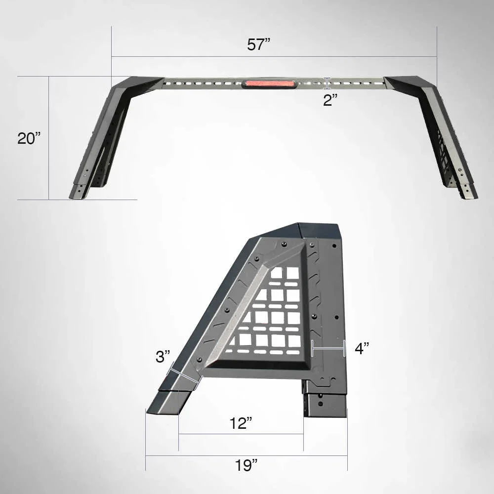 Off-Road Essential Duo - Soft Roll-Up Tonneau Cover + R9 Roll Bar - Image 6