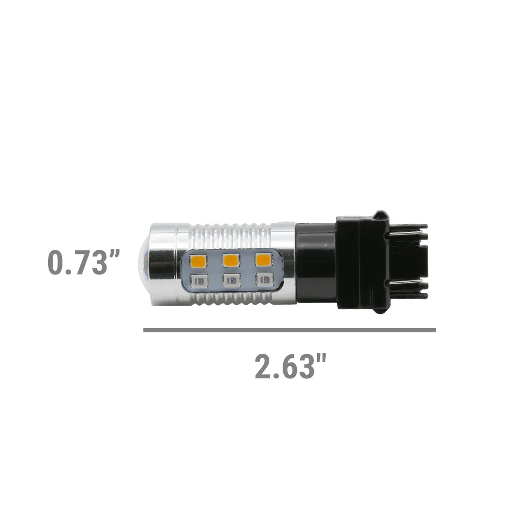 Red/Amber LED Switchback kLight Bulbs for Turn Signal Parking LED Light - Image 4