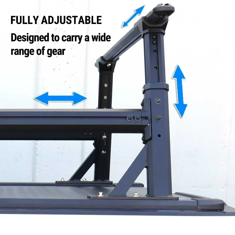 SYNETICUSA® R1S Aluminum Heavy Duty Adjustable Ladder Rack (4.5ft - 5.8ft Cover Mount) - Image 7