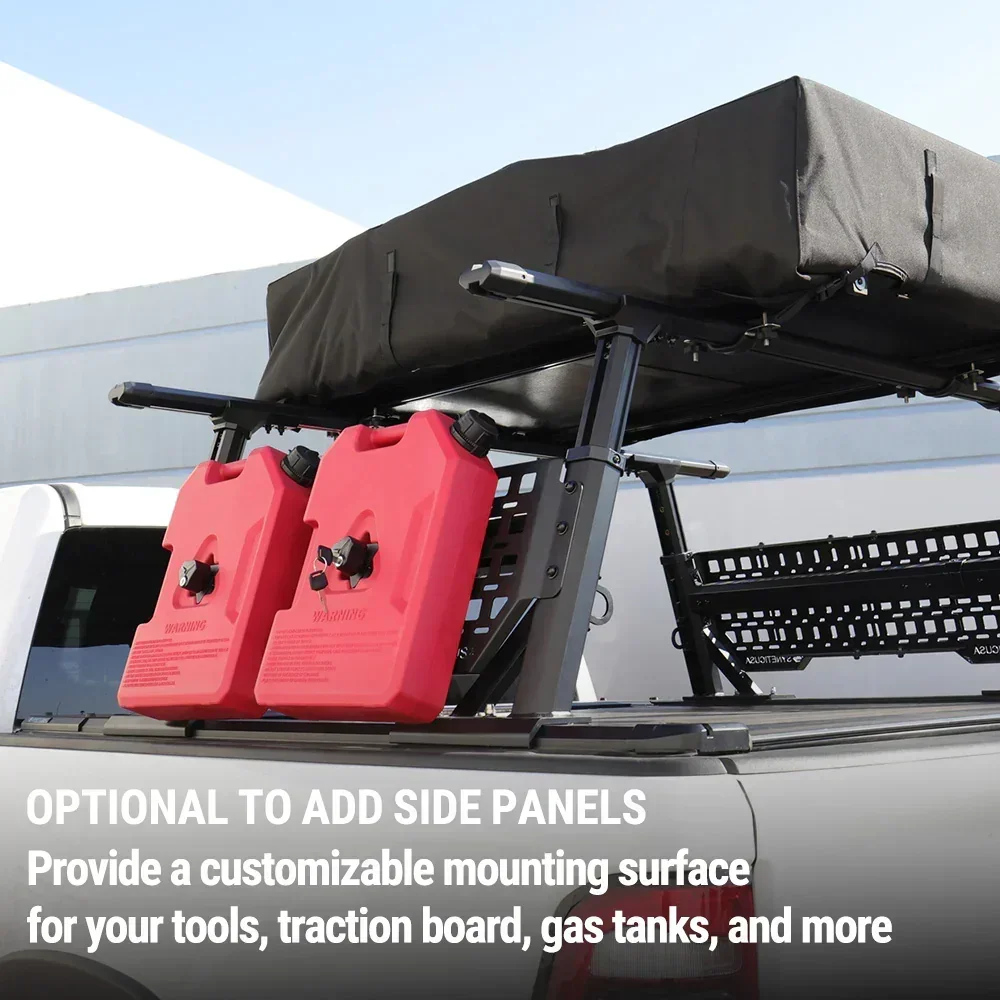 SYNETICUSA® R1S Aluminum Heavy Duty Adjustable Ladder Rack (4.5ft - 5.8ft Cover Mount) - Image 9