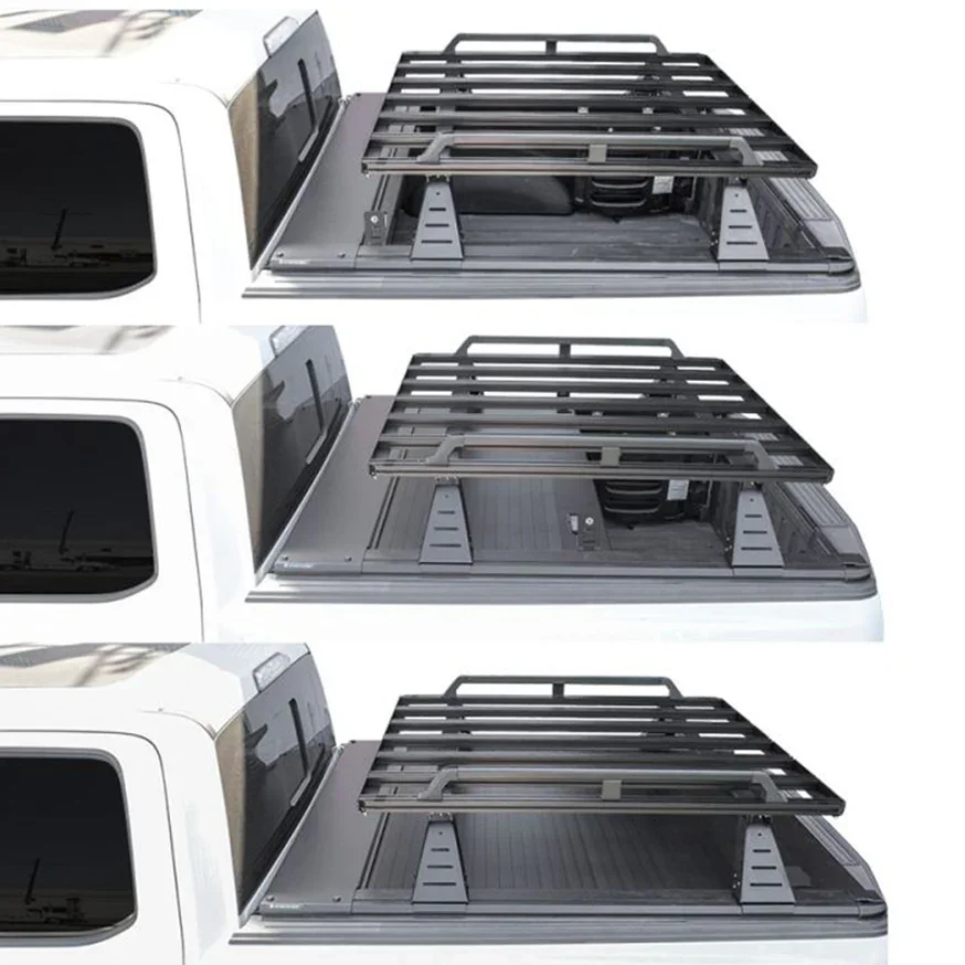 SYNETICUSA® R2 Stainless Steel Heavy Duty Truck Bed Cargo Luggage Rack Kit - Image 7