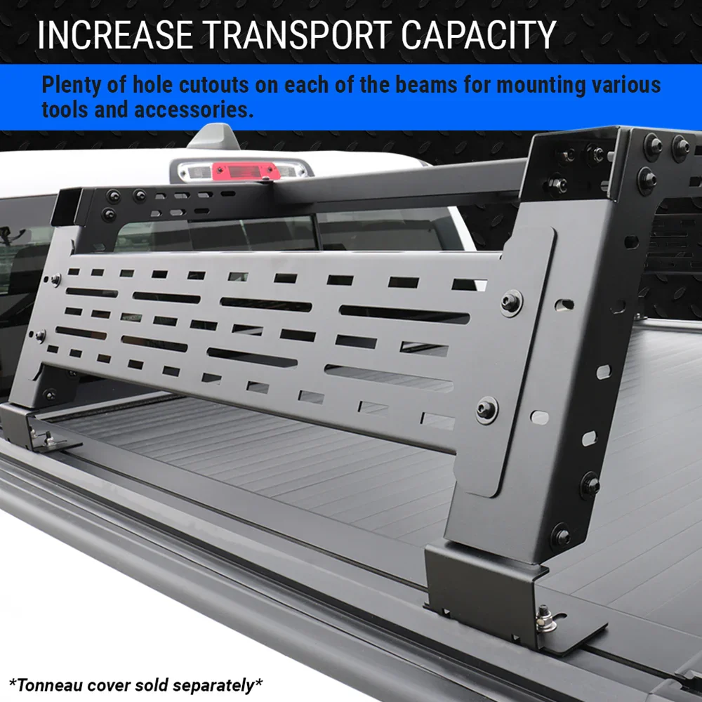 SYNETICUSA® R3 Off-Road-Built Stainless Steel Heavy Duty Truck Bed Overland Rack Kit - Image 4