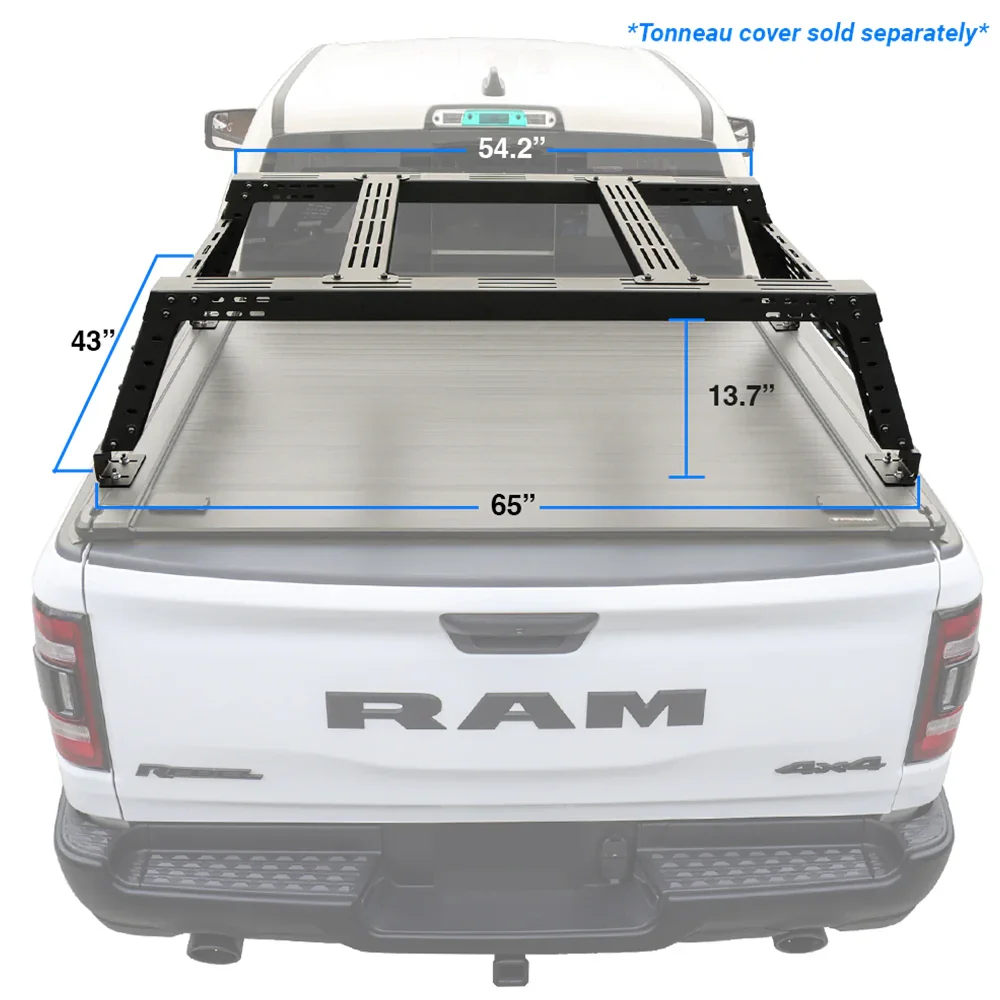 SYNETICUSA® R3 Off-Road-Built Stainless Steel Heavy Duty Truck Bed Overland Rack Kit - Image 5