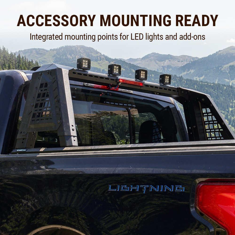 SYNETICUSA® R9 Sport Bar Stainless Steel Truck Bed Rack Roll Bar - Image 3
