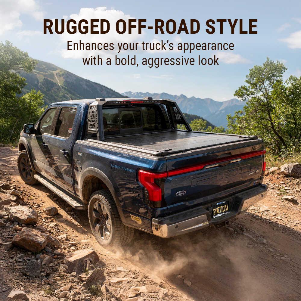SYNETICUSA® R9 Sport Bar Stainless Steel Truck Bed Rack Roll Bar - Image 4