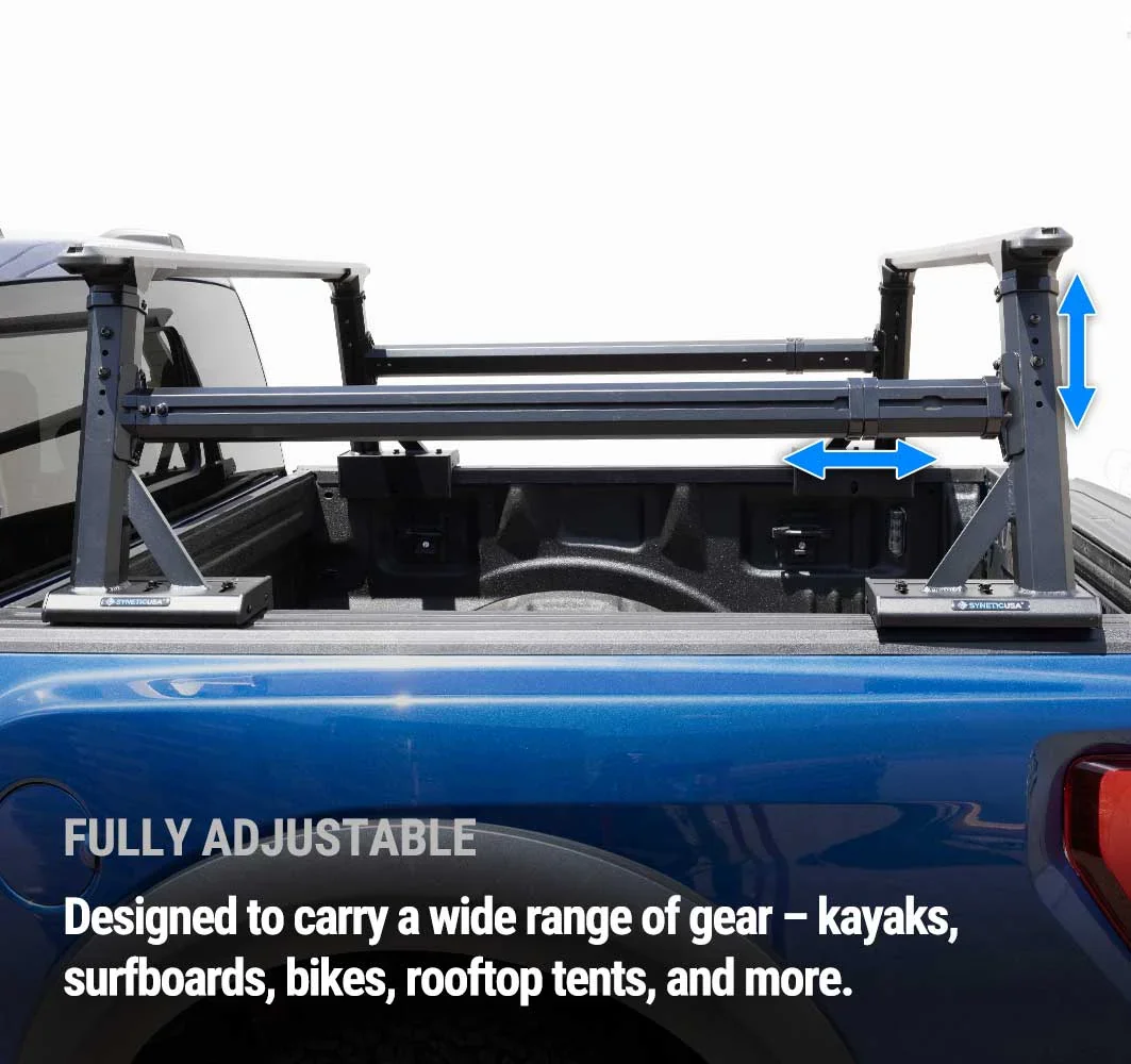 SYNETICUSA® Universal Aluminum Heavy Duty Adjustable Ladder Rack (Direct Bolt-on) - Image 6