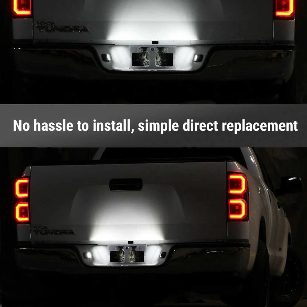 2005-2015 Tacoma / 2000-2013 Tundra LED White Tag License Plate Light Bulbs Assembly - Image 5