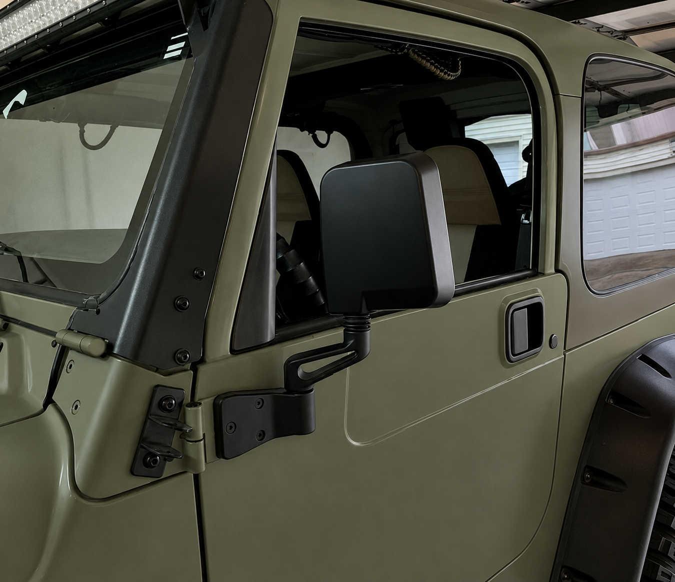 Tow Mirror Sets L+R Matte Black Manual Folding - Image 2