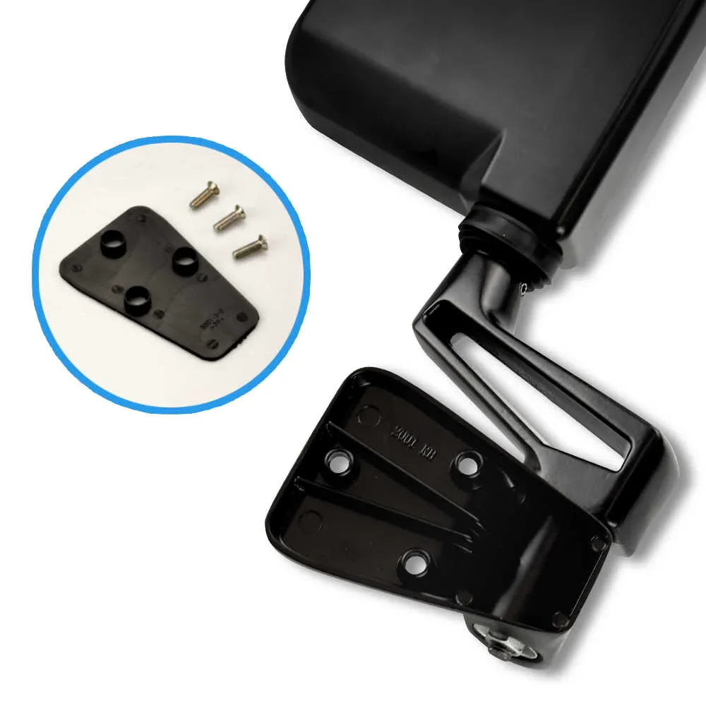 Tow Mirror Sets L+R Matte Black Manual Folding - Image 6