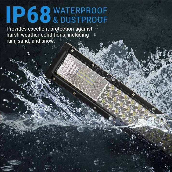 32"-52" Triple Row LED Curved Working Light Bar, Flood Spot Combo Beam, 6000K Waterproof Fog Lights - Image 9