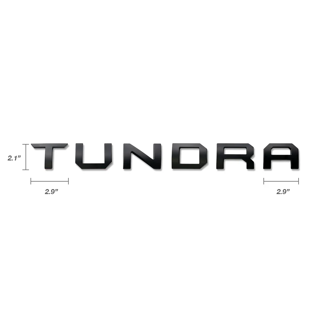 2014-2021 Tundra Plastic Tailgate Letter ABS Inserts Matte Black Decal - Image 3