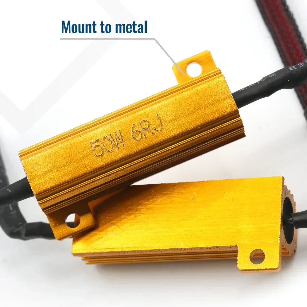 2 pcs of 6ohm 50Watt LED Load Resistor w/ Sockets - Image 3