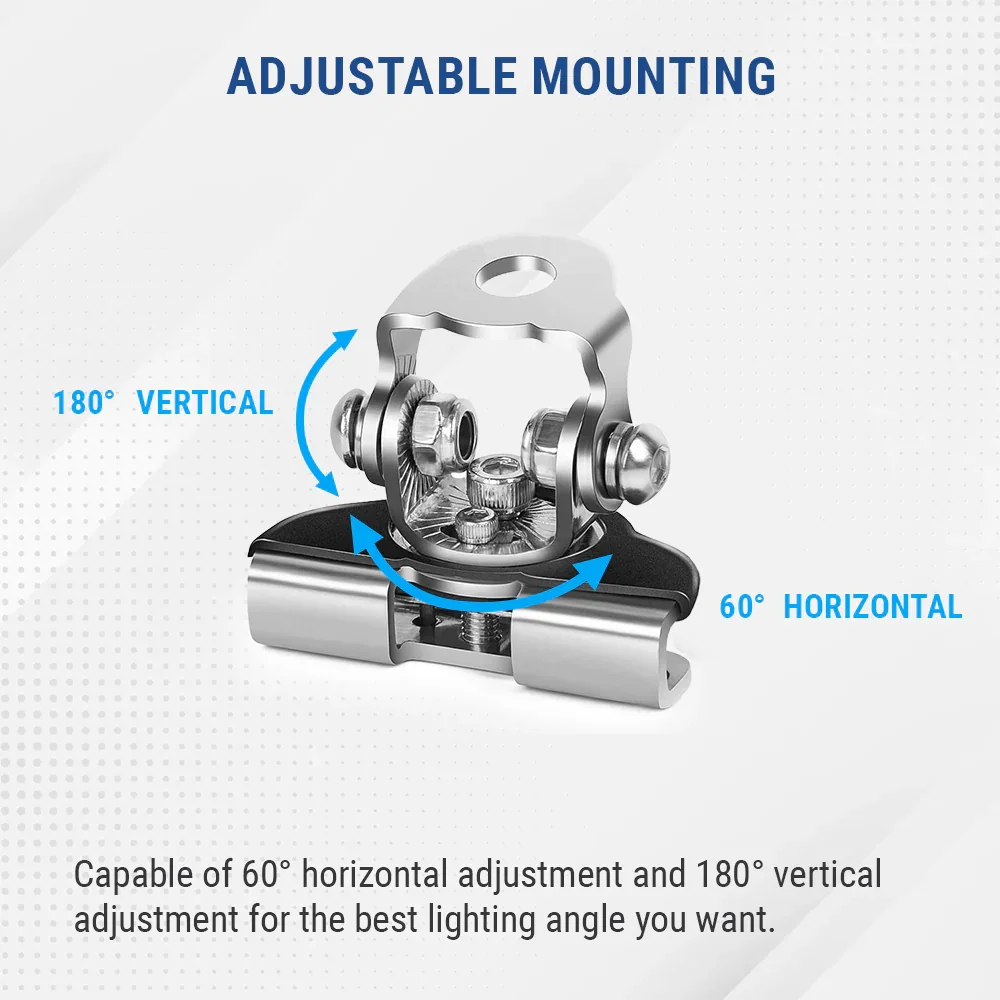 Two Set of Universal Adjustable LED Light Bar Mounting Brackets - Image 3