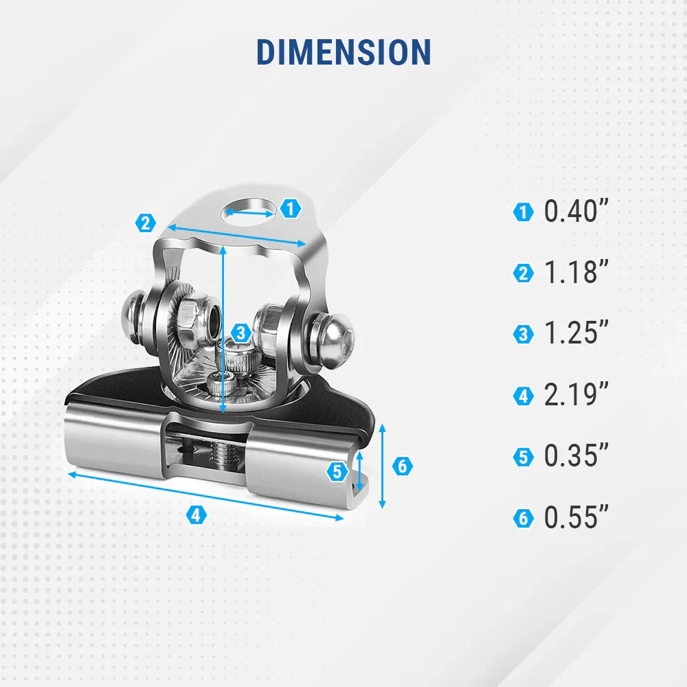 Two Set of Universal Adjustable LED Light Bar Mounting Brackets - Image 5