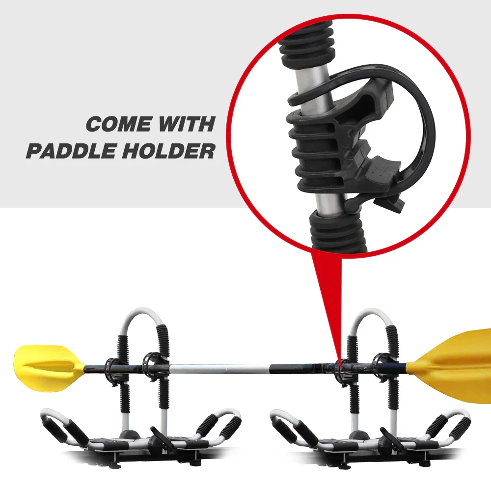 Universal 2-in-1 Aluminum Foldable Canoe / Kayak / Surfboard Carrier Roof Rack J-Bar - Image 8