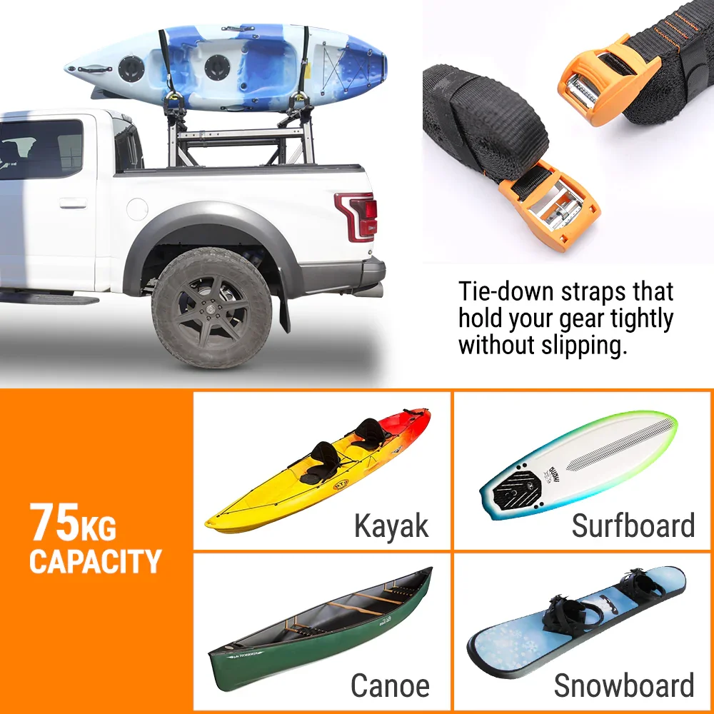 Universal Canoe / Kayak Foldable Roof Rack, Ski Surf Snow Board Carrier - Image 3