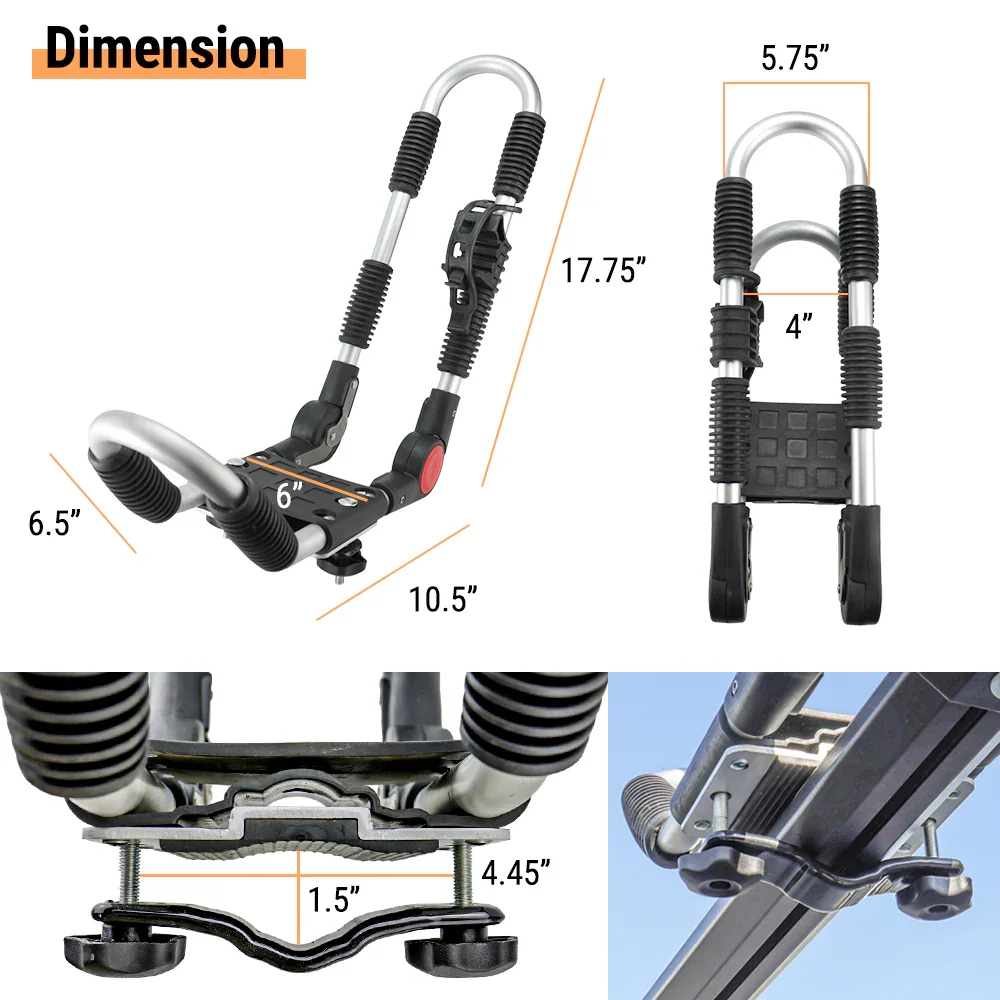 Universal Canoe / Kayak Foldable Roof Rack, Ski Surf Snow Board Carrier - Image 5