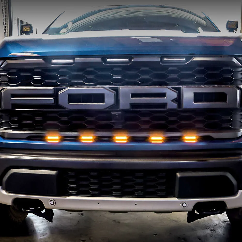 Universal Front Grille LED Light Kit - Amber Pods - Image 10