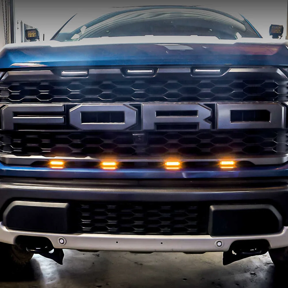Universal Front Grille LED Light Kit - Amber Pods - Image 9