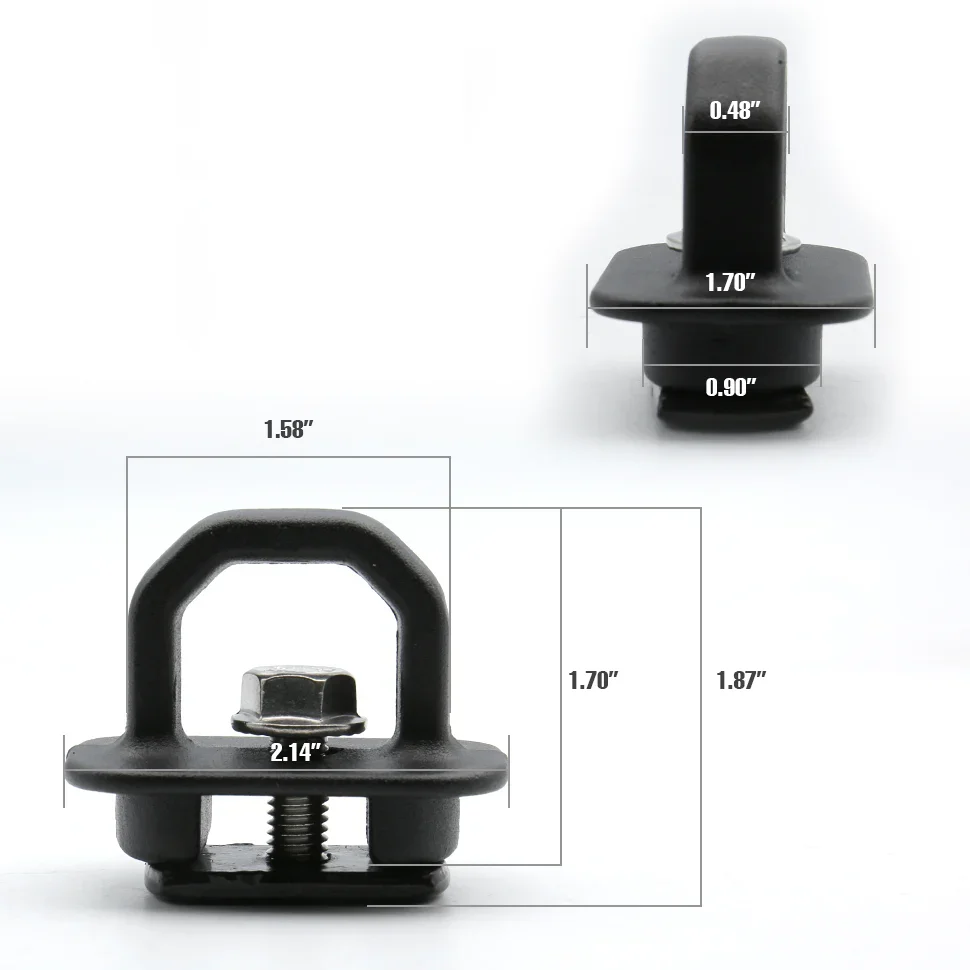 Universal Truck Cargo Tie Down Anchors Hooks for Truck Bed Side Wall Anchors - Image 3